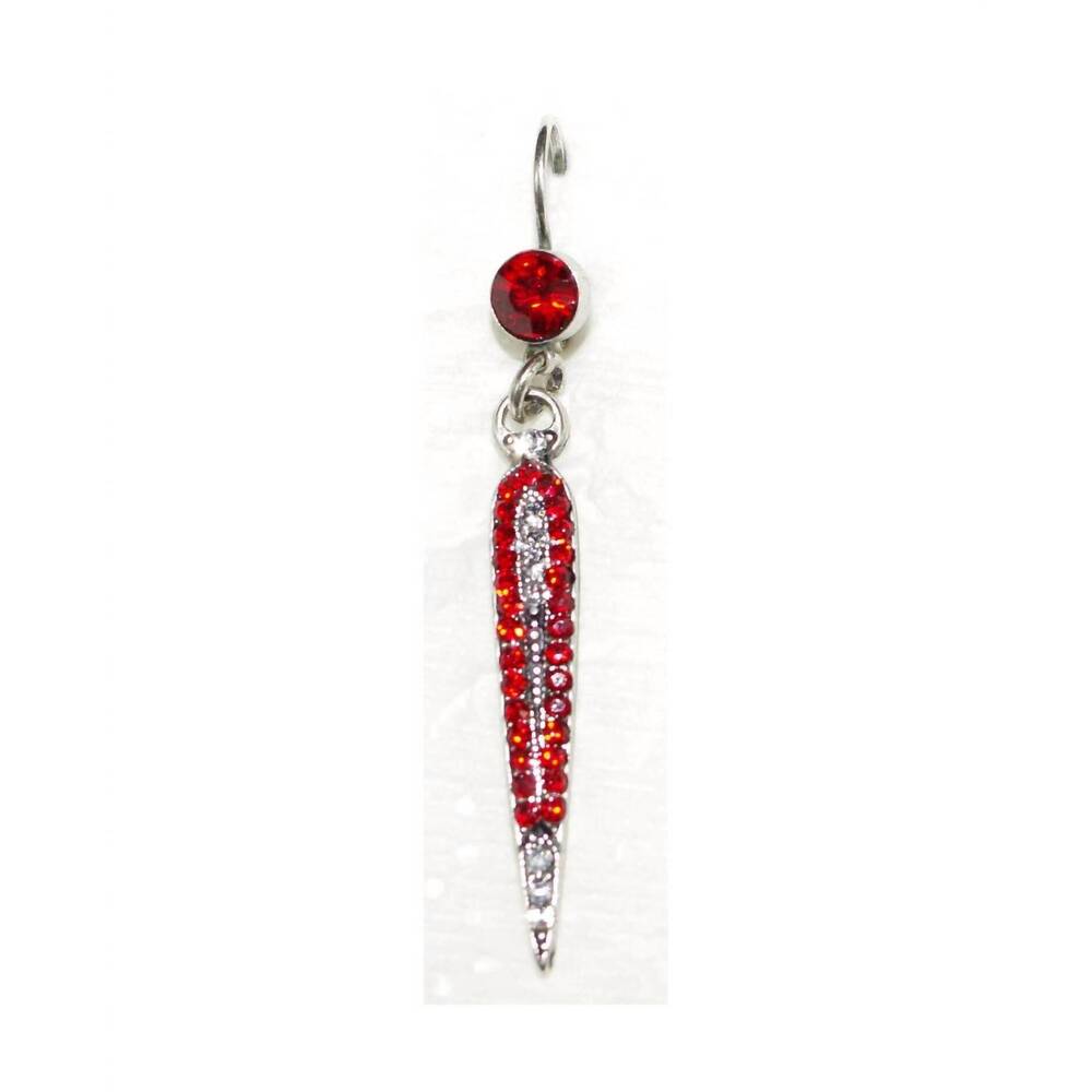 NEW MARIANA women's siam earrings in clear / red